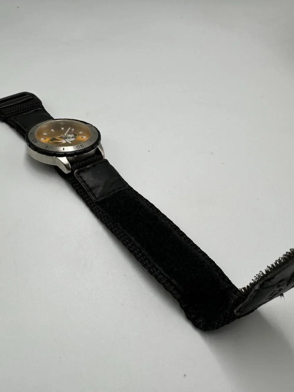 Game Time Missouri Tigers Watch Mens 41mm Case Black  Nylon Band New Battery